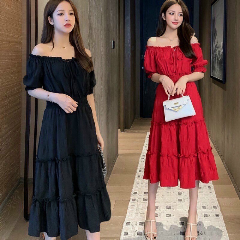 váy đũi trễ vai