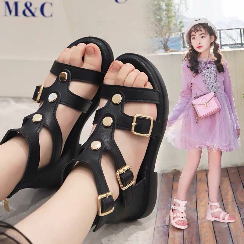 sandal chiến binh khóa sau cho bé gái thiết kế Hàn Quốc bền đẹp thích hợp đi học đi chơi