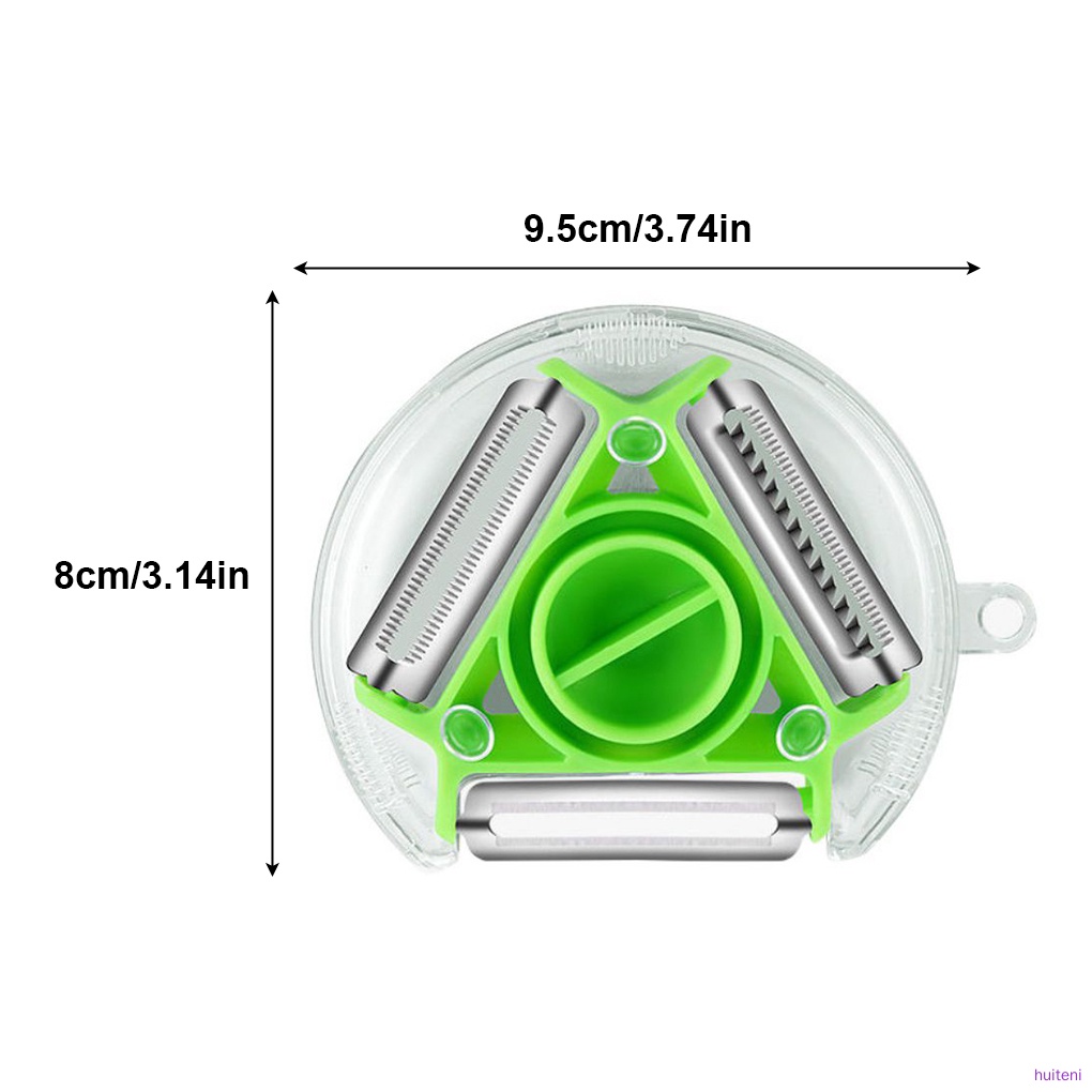 Dụng Cụ Gọt Vỏ Rau Củ Quả 3 Trong 1 Bằng Thép Không Gỉ