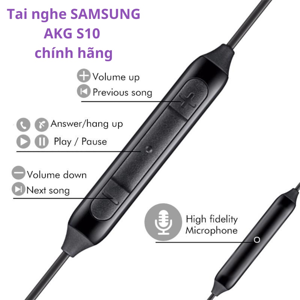 Tai Nghe Samsung Akg S10/s10+ Tm Shop, Tai Phone Game Gaming Có Micro Tăng Giảm Âm Lượng Chống Ổn Tốt