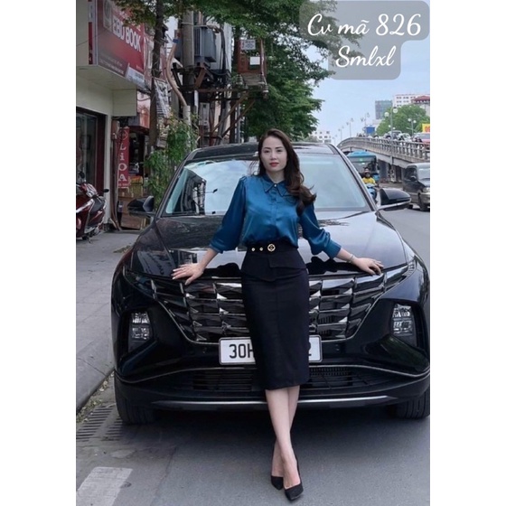 Châm váy bút chì công sở 3 khuy 826- Hàng L1
