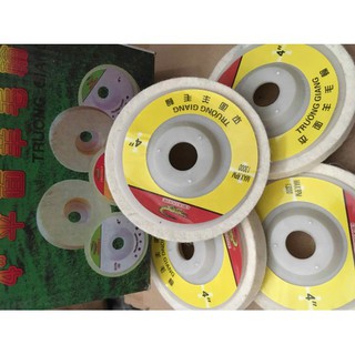 Nỉ trắng đánh bóng hiệu cá sấu 4inch