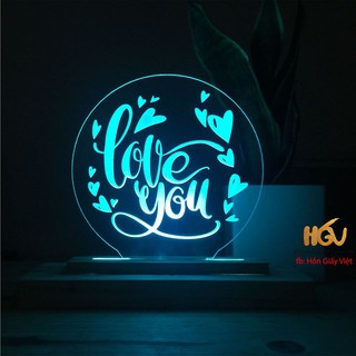 Đèn LED 3D quà tặng 8/3