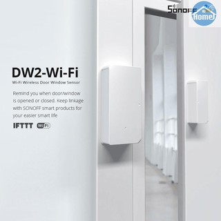 SONOFF DW2 Sensor Wifi Wireless Door Window Alarm Sensor Open / Closed Detectors Wireless Automation Anti-Theft Alarm e-WeLink APP Alert Notification Smart Home Security Alarm