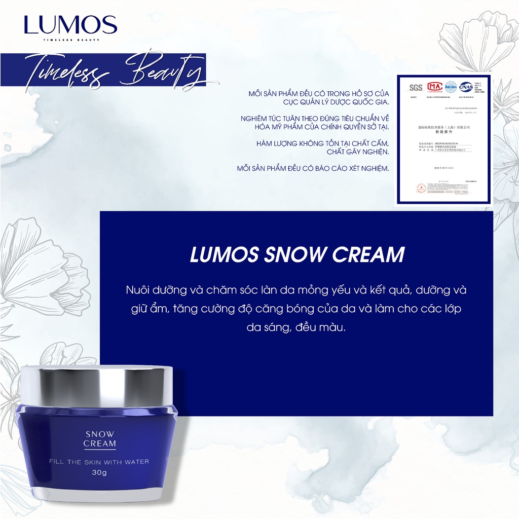 Lumos Snow Cream - Kem Dưỡng Ẩm Sáng Da 30g