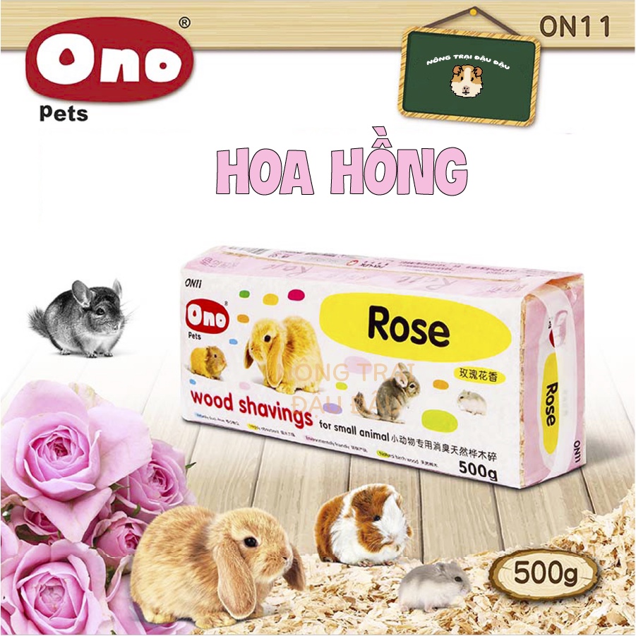 Mùn Cưa Lót Chuồng Cho Hamster, Thỏ, Bọ Ú, Chinchilla Hiệu ONO 500g, 1kg