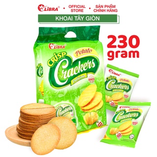 Bánh khoai tây cracker LIBRA đồ ăn vặt dinh dưỡng healthy snack potato mặn giòn Atela gói 230gr