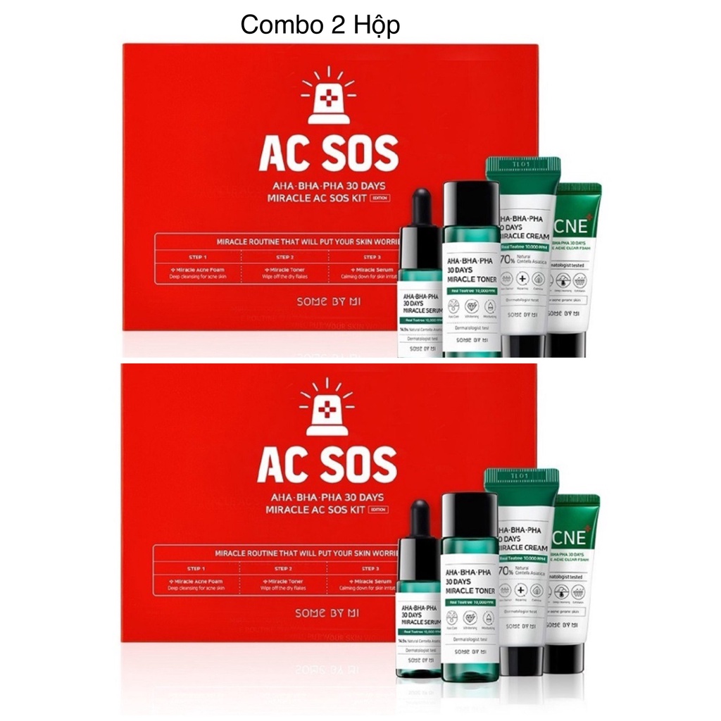 COMBO 2 Bộ Kit Some By Mi AC SOS AHA-BHA-PHA 30 Days minisize