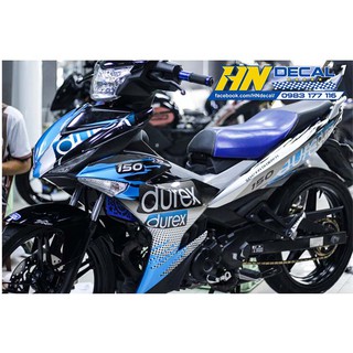 Tem trùm exciter xanh bạc 150 durexx