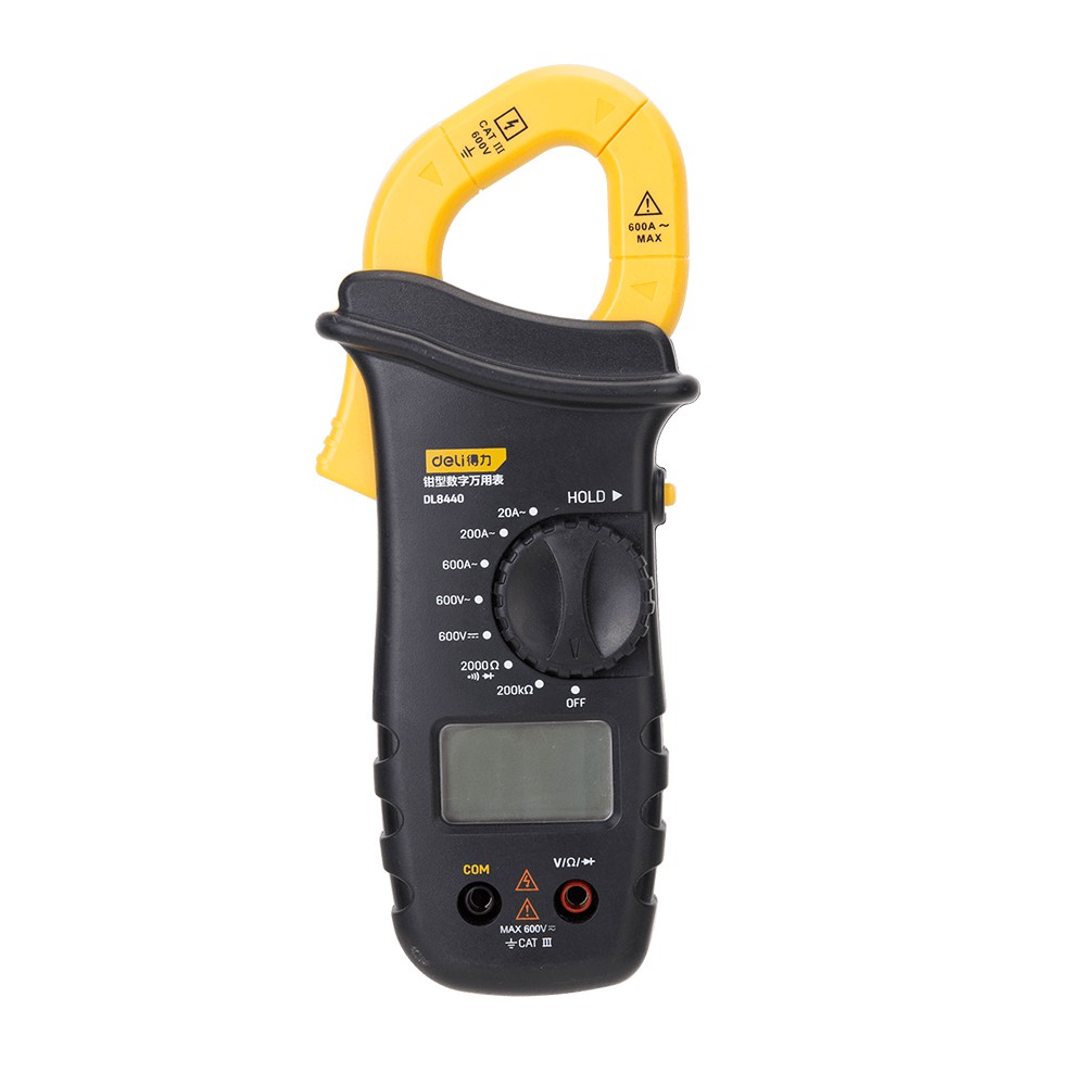 Ampe Kìm Đồng Hồ Vạn Năng Đo Tụ Tần Số, Nhiệt Độ, Dòng Điện Deli DL8440 - Bảo Hành 12 Tháng - Chính Hãng Nhập Khẩu