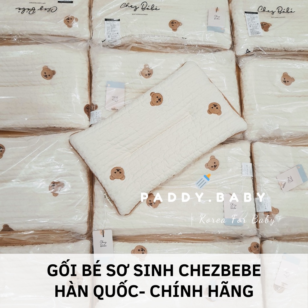 Gối nằm cho bé sơ sinh CHEZBEBE Hàn Quốc &lt;có sẵn&gt; made in Korea