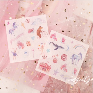Set 2 tấm sticker trang trí sổ