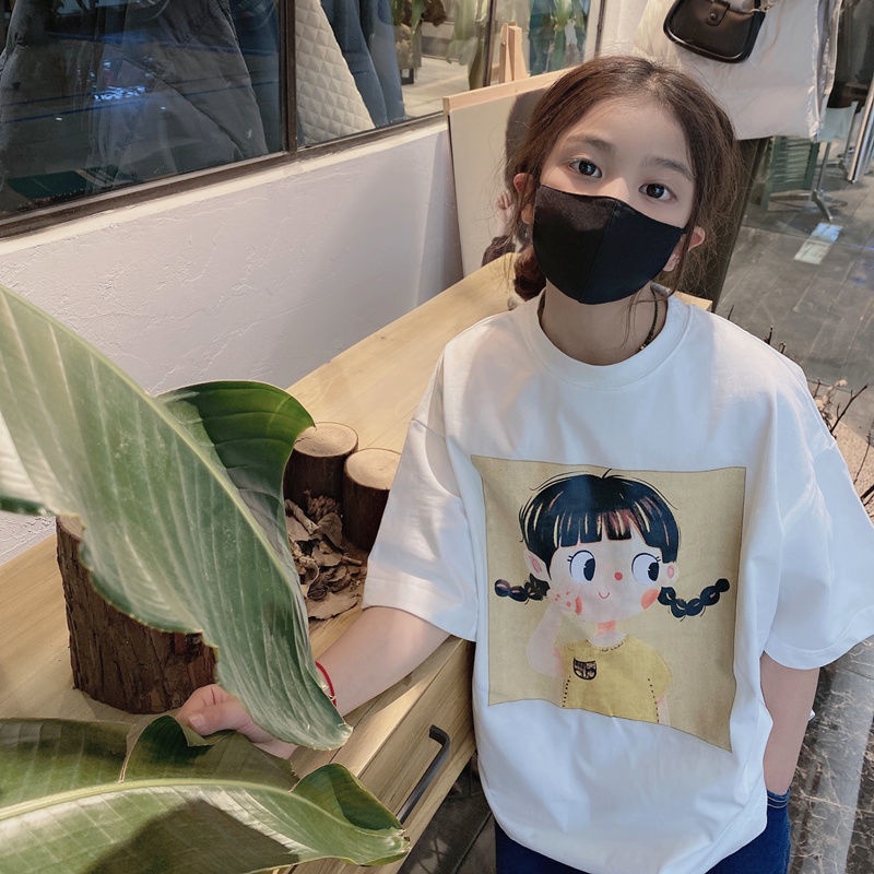 Áo Thun Dáng Rộng Tay Ngắn In Họa Tiết Gấu Hoạt Hình Phong Cách Hàn Quốc Thời Trang Xuân Hè Hàng Mới Dành Cho Trẻ Em 2022