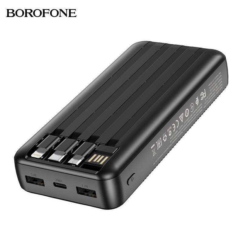 Sạc dự phòng 20000mah 10000mah  Hoco Db07 mini sẵn dây tiện lợi type micro-hàng