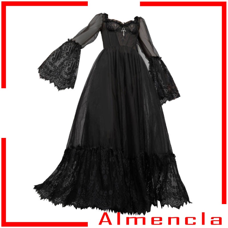 Đầm dài tay ống loe phối ren xuyên thấu gợi cảm cho nữ
 | BigBuy360 - bigbuy360.vn