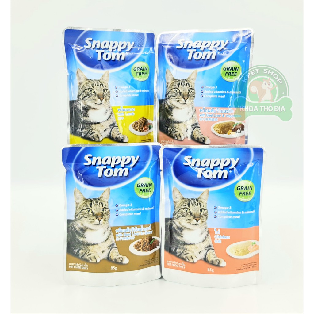 Pate Snappy Tom cho mèo - Gói 85g nhập khẩu Thailand