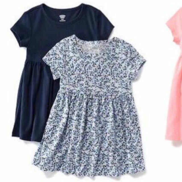 Váy cotton cộc tay Old Navy bé gái hàng xuất (Navy)