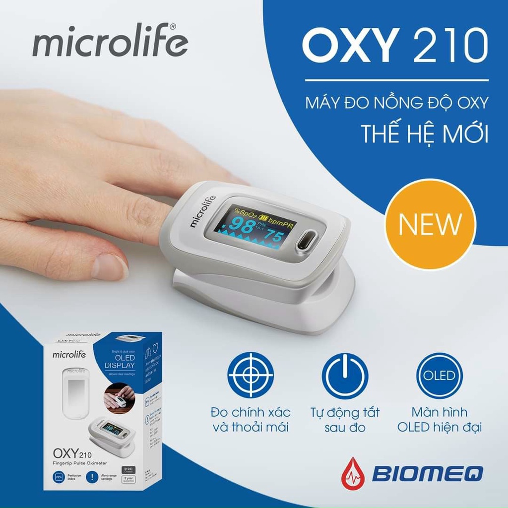 Máy đo nồng độ oxy Spo2 MICROLIFE OXY bảo hành chính hãng 2 năm - MEDICAL