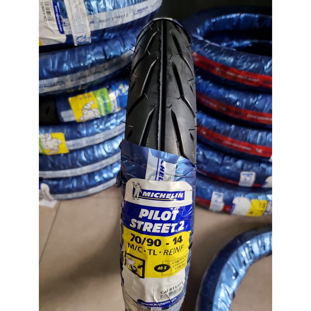 Vỏ Michelin Pilot Street 2 chính hãng (vỏ không ruột) 70/80/90-14