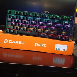 Bàn phím cơ Gaming DAREU EK87S Black - Bản nâng cấp LED nhiều màu( BLUE, RED, BROWN SWITCH)