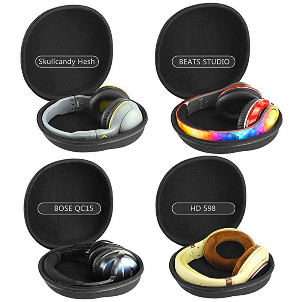 [Coco] Large Headset Headphone Carrying Case Earpads Storage Bag Headphone Pouch Portable Anti-pressure