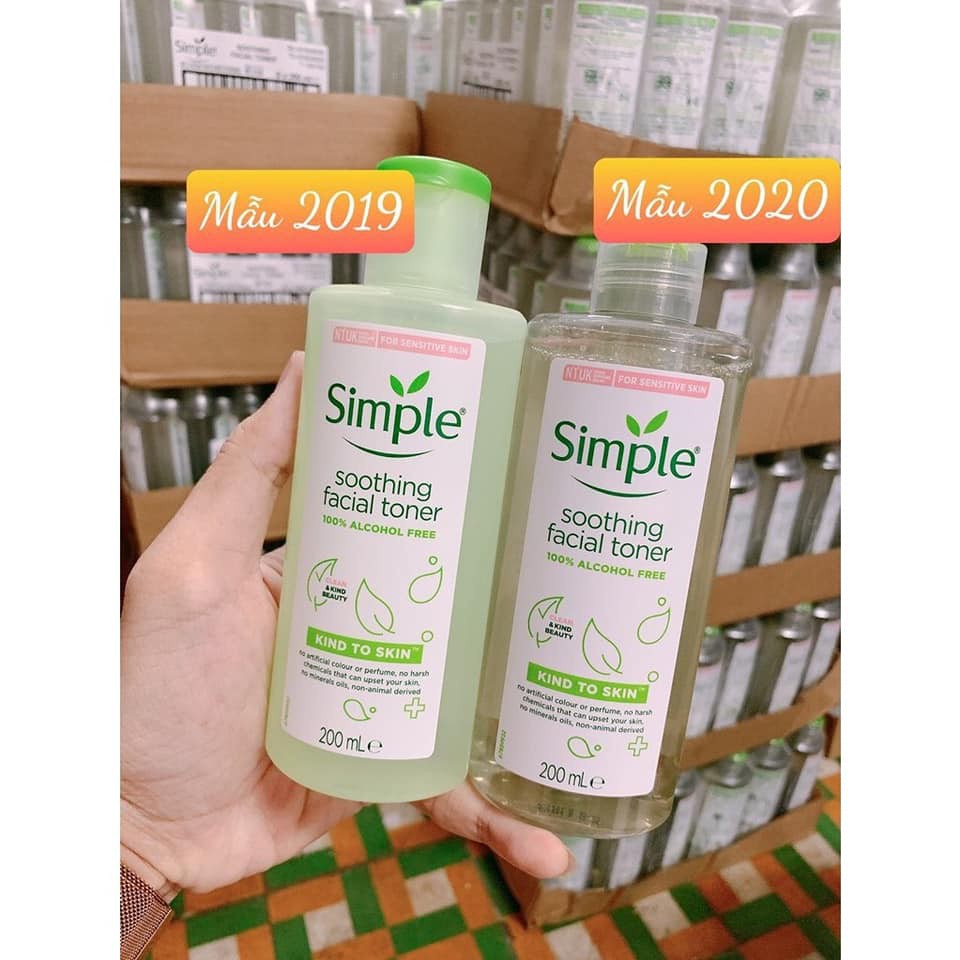 Nước hoa hồng Simple, Toner Simple Kind To Skin Soothing Facial 200ml