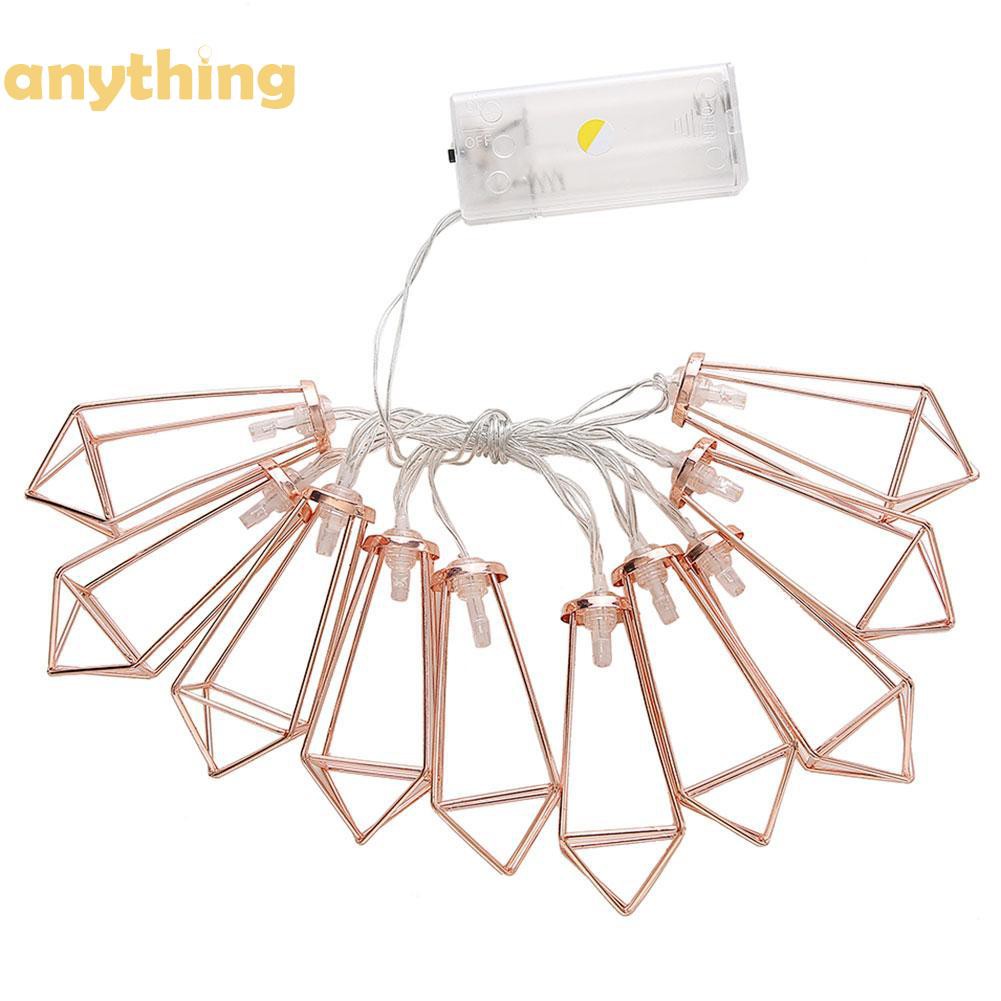 Dây đèn led 10 bóng kiểu dáng hình học trang trí nội thất