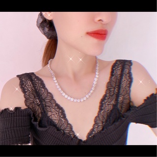 Dây chuyền full đá 6-8li mạ bạch kim
