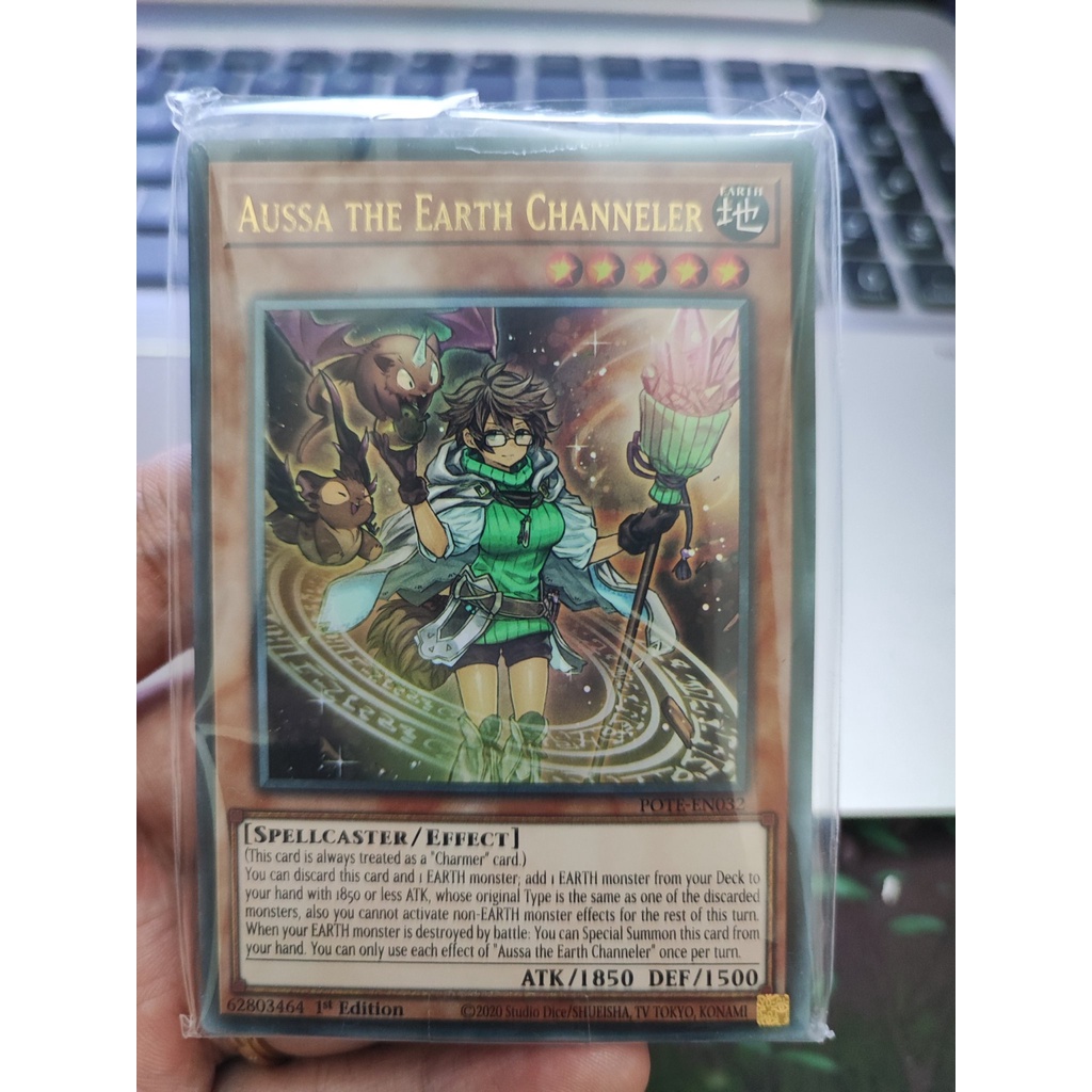 1 lá thẻ bài Aussa the Earth Channeler - POTE-EN032 - Ultra Rare 1st Edition