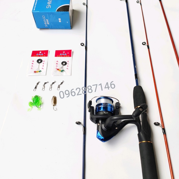 bộ cần câu lure GW carbon 1m8 tải cá lớn