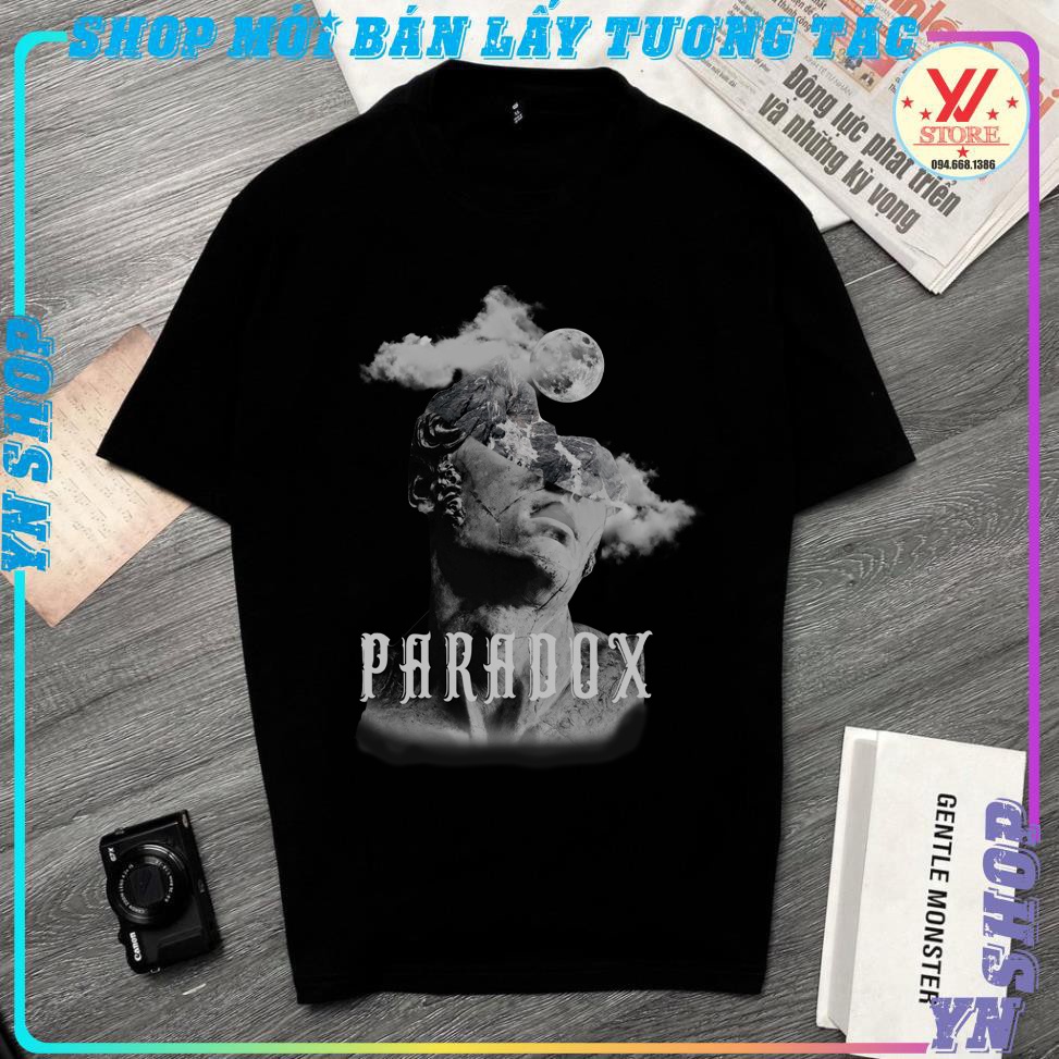 Áo thun tay lỡ form rộng in hình Paradox Tee cao cấp , áo phông T shirt nam nữ unisex