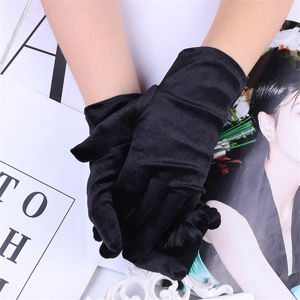 Găng Tay Lái Xe Vải Nhung Flannel Co Giãn Thời Trang