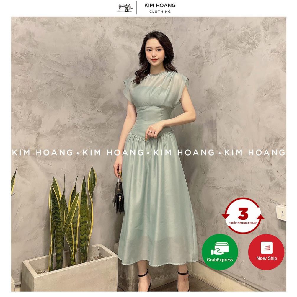 Váy đầm dự tiệc sang trọng thiết kế cao cấp tơ óng chiết eo body sexy | BigBuy360 - bigbuy360.vn