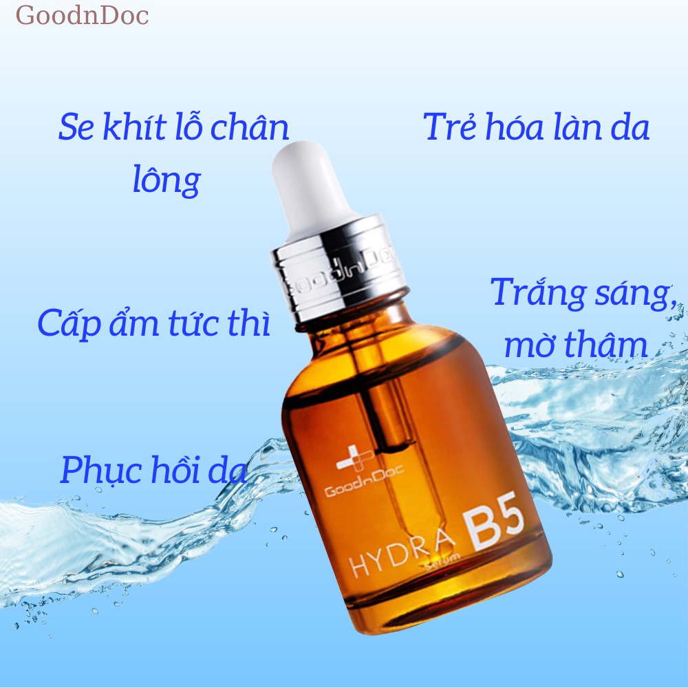 Serum B5 Goodndoc, Serum Goodndoc Hydra B5 Dưỡng Ẩm Phục Hồi Trắng Sáng Da