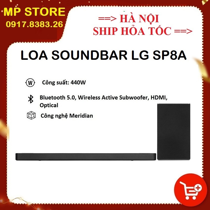 Loa Thanh Soundbar LG SP8A || Công suất 440W, Hàng chính hãng