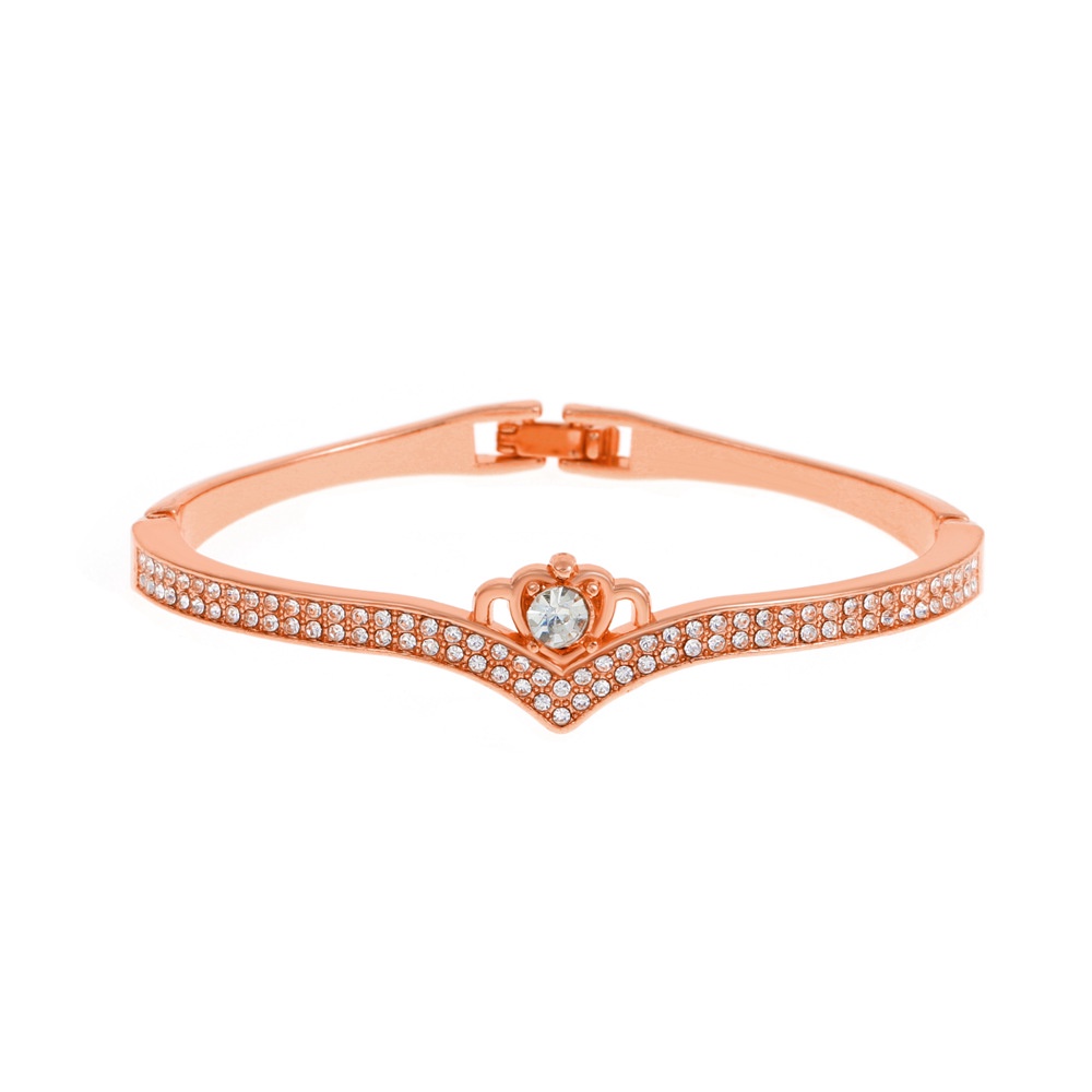 Vòng Tay Hình Vương Miện Đính Đá Zircon Sang Trọng Thời Trang Hàn Quốc