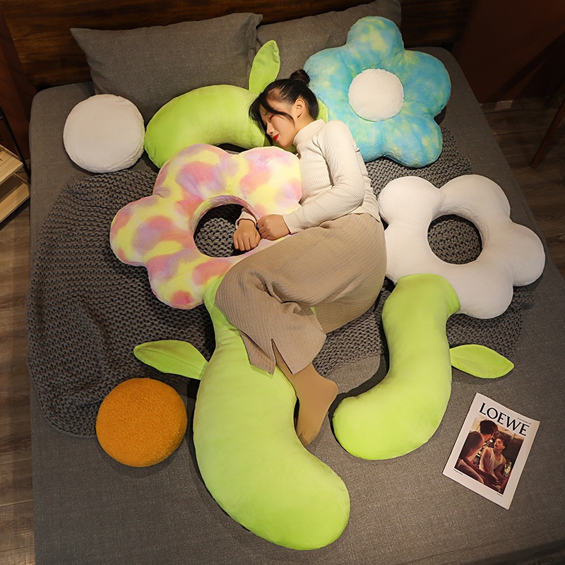 &lt;Tik Tok hot✨&gt;AIXINI 130CM Real Life Sunflower Plush Toys Flower Pillow Sofa Influencer Super Soft Cute Girls  Sleeping Cushion Beautiful Stuffed Plant Dolls Gift for Children