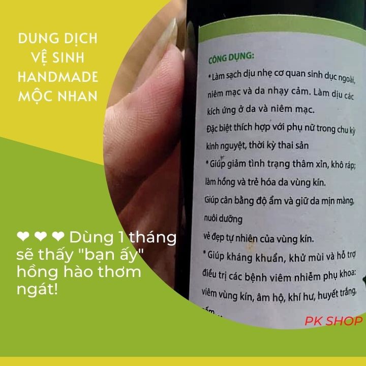 [YÊU THÍCH] Dung Dịch Vệ Sinh Phụ Nữ Trầu Không Handmade Mộc Nhan