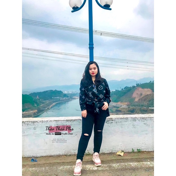 BIGSIZE Quần skinny kaki rách