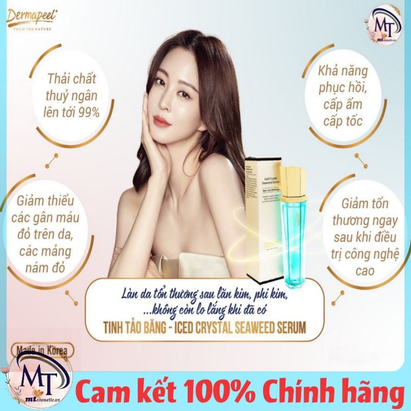 Dermapeel TINH TẢO BĂNG - ICED CRYSTAL SEAWEED SERUM - GIẢM TÌNH TRẠNG DA SƯNG ĐỎ NHANH CHÓNG - PHỤC HỒI DA HƯ TỔN 100ml