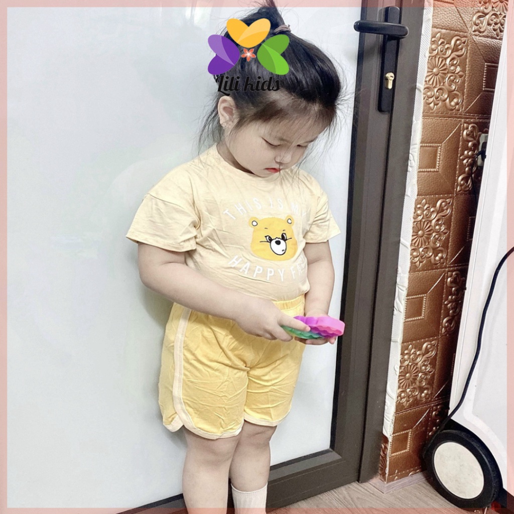 Bộ cộc tay cho bé trai bé gái chất thun lạnh LILIKIDS họa tiết động vật cho bé BCT01