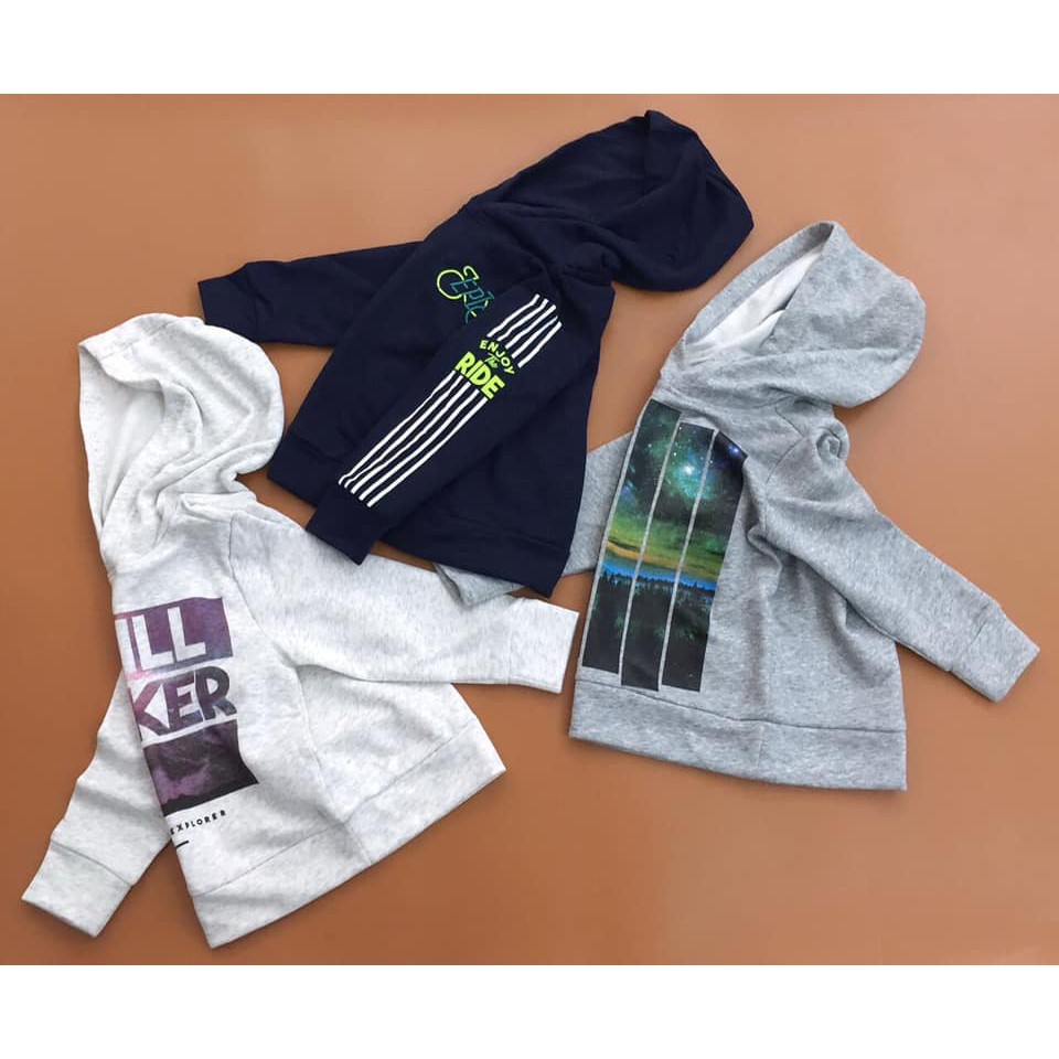Aó Hoodie Aó nỉ mũ chui đầu bé trai có túi trước bụng Old Navy VNXK dư xịn 5-14 tuổi giao màu ngẫu nhiên
