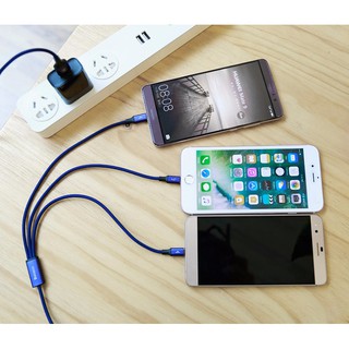 Cáp sạc Baseus Rapid Series 3-in-1 Cable iPhone + Micro + Type C 3A dài 1m2 Fast Charging Cable