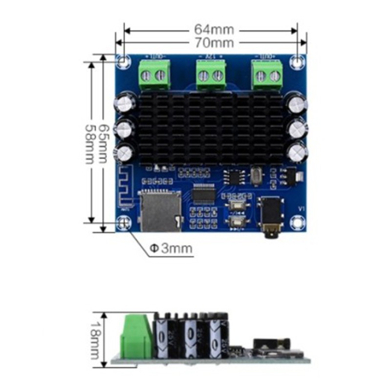 High Quality XH-A272 Bluetooth 5.0 TDA7297 Digital Power Amplifier Board 2X15W