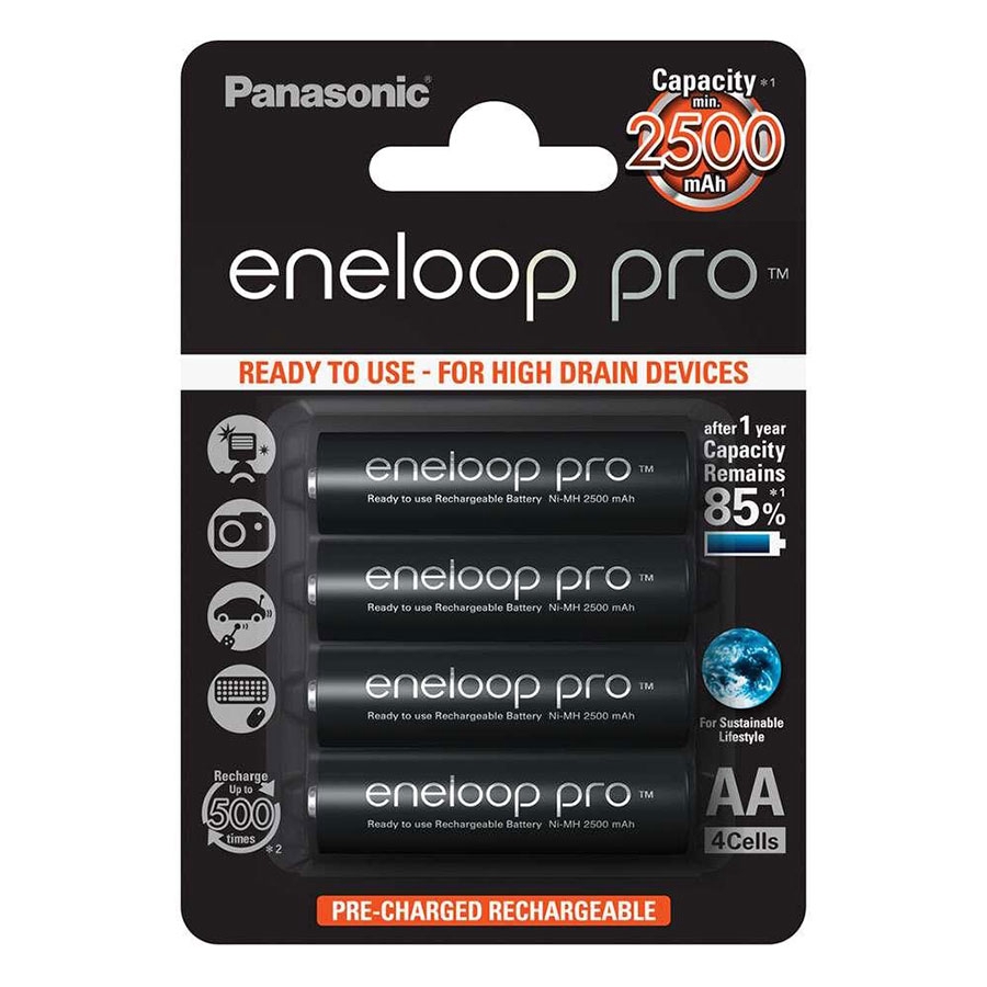 Pin sạc AA - Panasonic - Eneloop Pro 2500mah - Hàng Nhập Khẩu