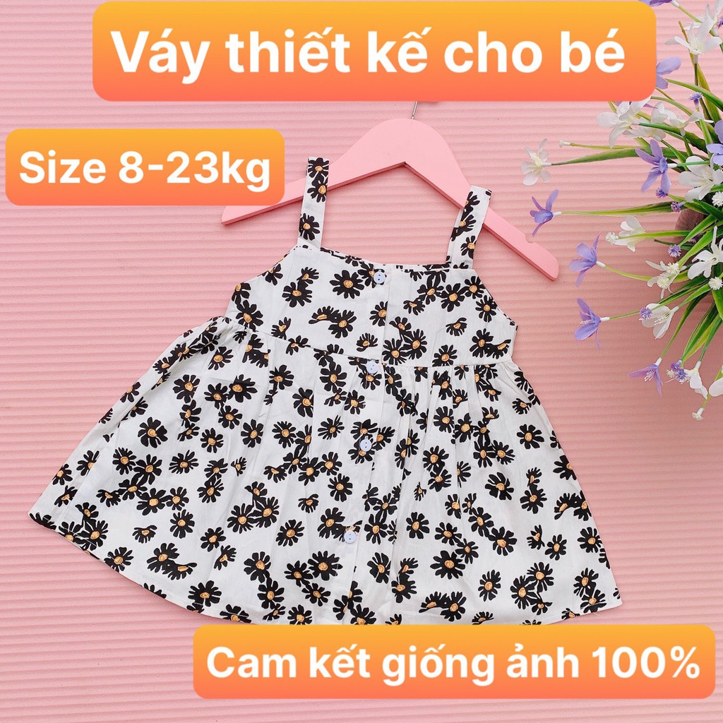 Váy 2 dây bé gái sơ sinh, 0,1,2,3,4,5,6,7,8 tuổi Babystore88, Đầm cho bé gái  hàng thiết kế v37