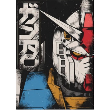 Poster nhựa siêu lớn|Poster gundam head|Poster dán tường