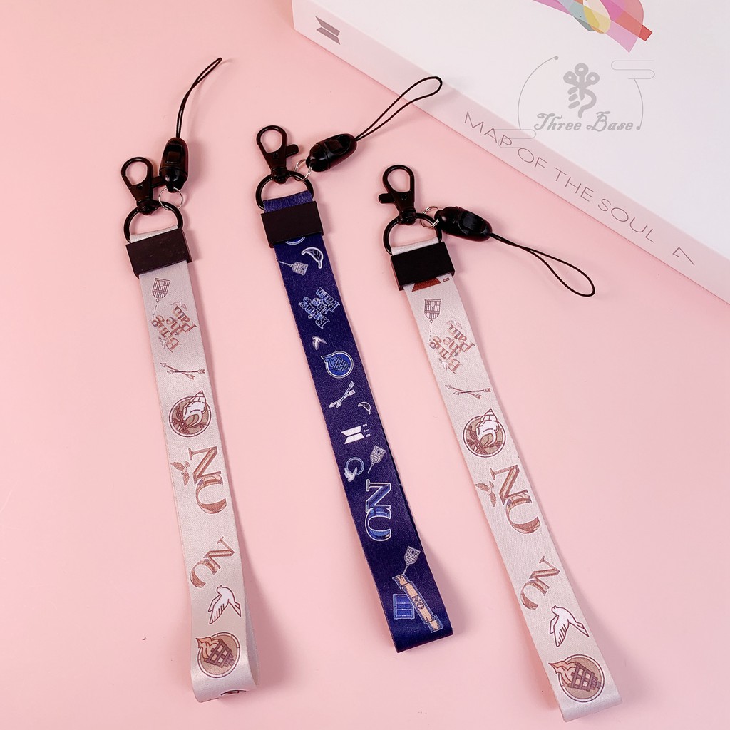 Lanyard for mobile phone, Neck rope,Korea KPOP BTSS613 ON Butter Neck Lanyard Hand Wrist Ring Strap Portable USB lanyard  for Phone Key String bag Cord Removable