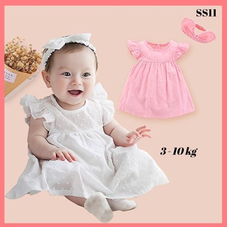 Set váy body cánh tiên đầy tháng/ thôi nôi cho bé gái (kèm turban tai thỏ) SS11