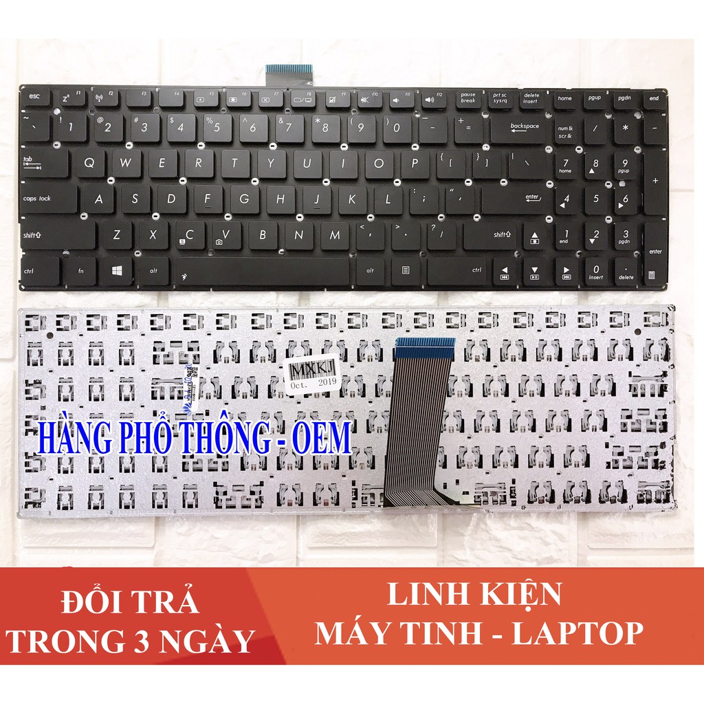 Phím Laptop Asus F555 X555 K555 TP550 (cáp dài hơn X551, phím chìm phải hàn DÀNH CHO THỢ)